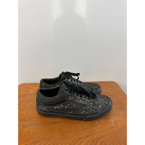 Women’s VANS Cheetah Lace Up Print Metallic Black. Size 5 .5. Sku 2822 - Picture 3 of 13